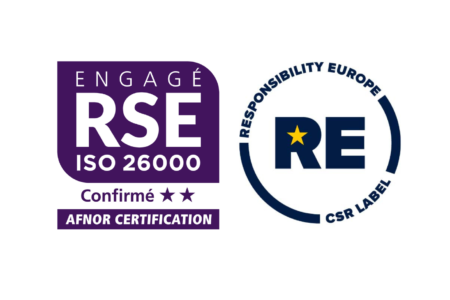 Logo des label RSE et Responsibility Europe