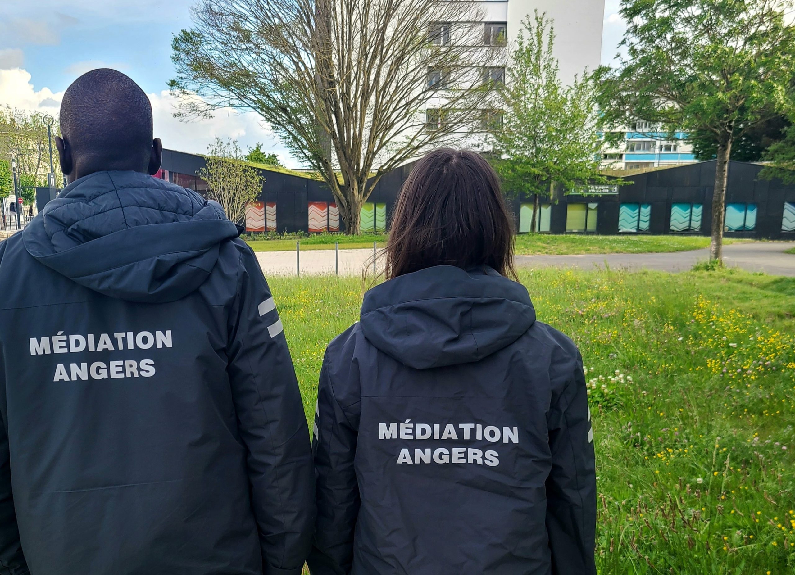 Deux médiateurs d'Angers de dos