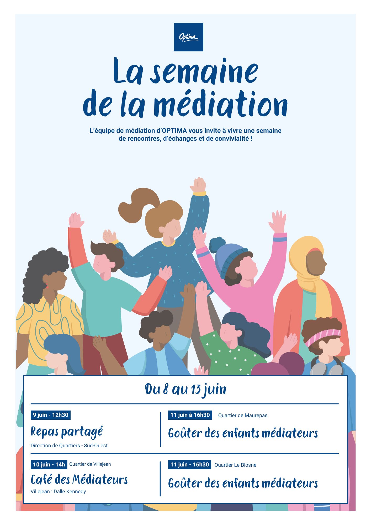 affiche semaine de la médiation par Optima